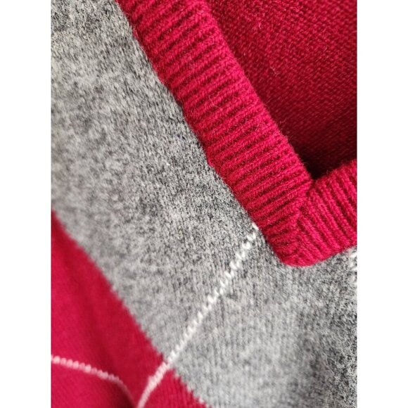 Vintage Pringle Sweater Mens Med? Argyle print 100% Lambswool Made In Scotland - Picture 6 of 8